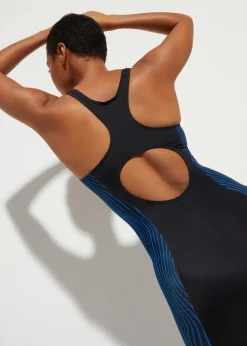 Schnelltrocknender Sport-Badeanzug in Langgröße mit Bein