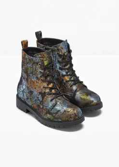 Schnürboots mit floralem Muster