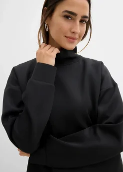 Scuba-Shirt mit Stehkragen