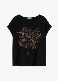 Shirt aus Baumwolle mit Nietenapplikation