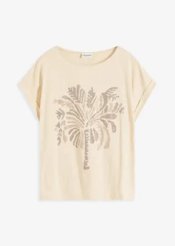 Shirt aus Baumwolle mit Nietenapplikation