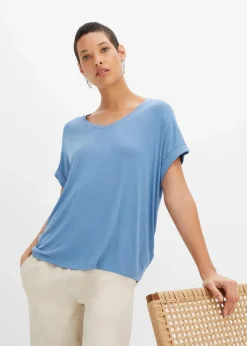 Shirt aus fließendem Viskose-Mix