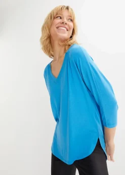 Shirt aus fließendem Viskose-Mix