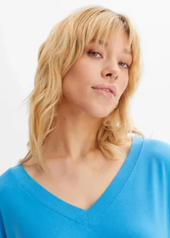 Shirt aus fließendem Viskose-Mix