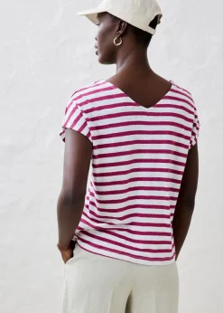 Shirt aus reinem Leinen mit Fledermausärmeln