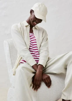 Shirt aus reinem Leinen mit Fledermausärmeln