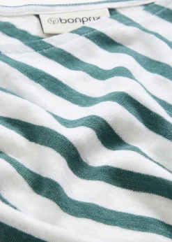 Shirt aus reinem Leinen mit Fledermausärmeln