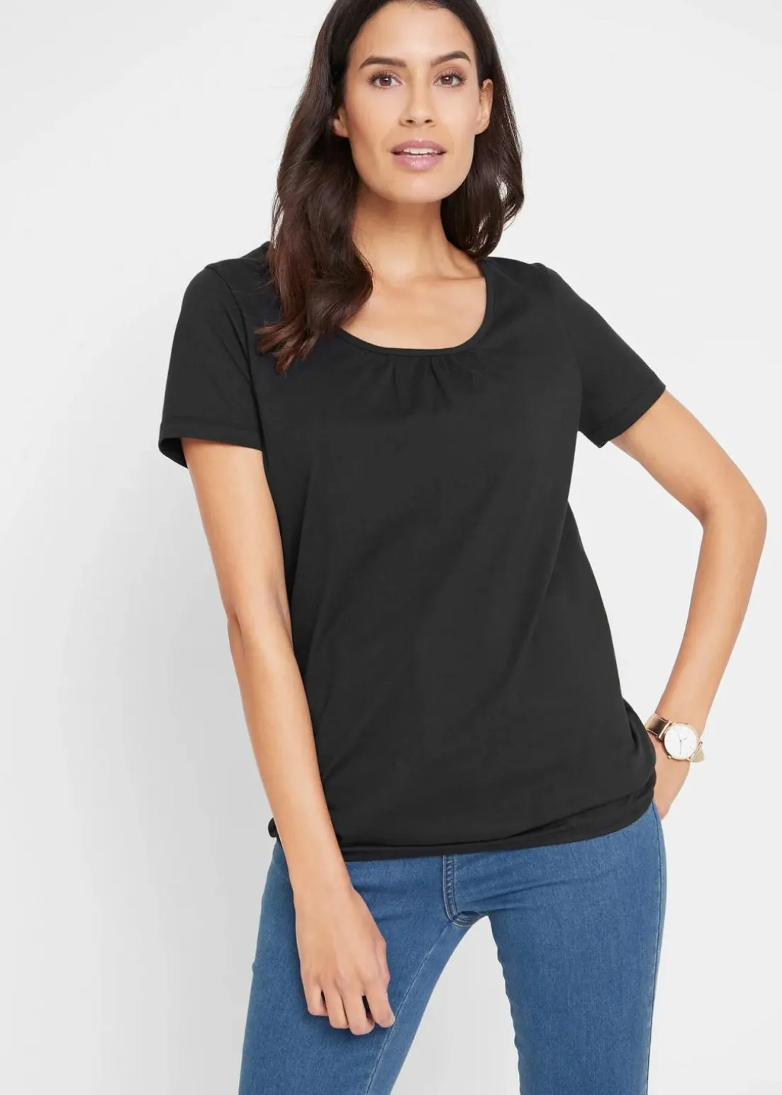 Shirt aus reiner Baumwolle, Kurzarm