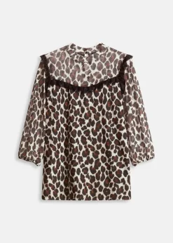 Shirt aus softem Mesh mit Spitze