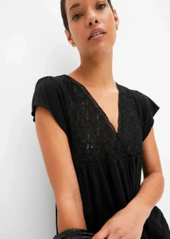 Shirt in Viskose-Baumwoll-Mix