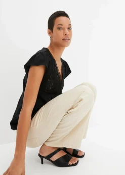 Shirt in Viskose-Baumwoll-Mix