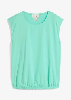 Shirt mit elastischem Bündchen