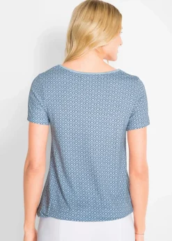 Shirt mit Gummizug, Kurzarm