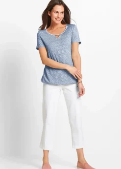 Shirt mit Gummizug, Kurzarm