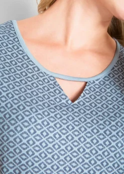 Shirt mit Gummizug, Kurzarm