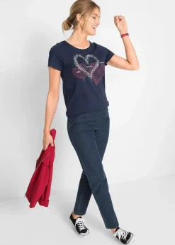 Shirt mit Herzdruck aus Bio-Baumwolle