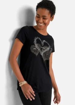 Shirt mit Herzdruck aus Bio-Baumwolle