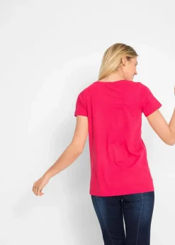 Shirt mit Herzdruck aus Bio-Baumwolle