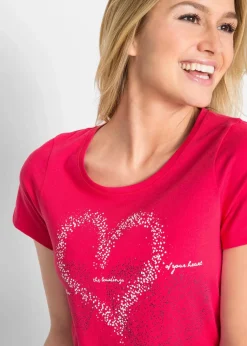 Shirt mit Herzdruck aus Bio-Baumwolle