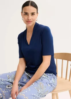 Shirt mit Kelchkragen