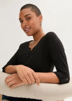 Shirt mit Knopfleiste aus reiner Bio-Baumwolle