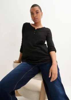 Shirt mit Knopfleiste aus reiner Bio-Baumwolle