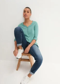 Shirt mit Knopfleiste aus reiner Bio-Baumwolle