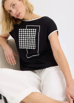 Shirt mit Kontrast Piping