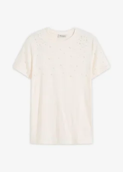 Shirt mit Perlen-Applikation