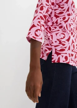 Shirt mit Rundhals-Ausschnitt, ¾-Arm