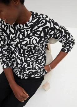 Shirt mit Rundhals-Ausschnitt, ¾-Arm