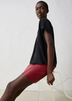 Shirt mit Seidenanteil und Webeinsatz