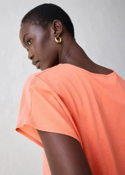 Shirt mit Seidenanteil und Webeinsatz