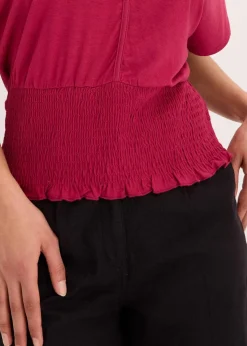 Shirt mit Smock-Saum