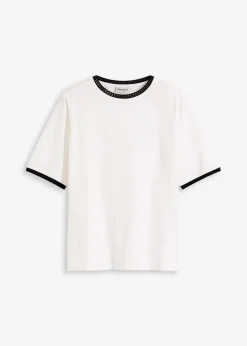 Shirt mit Spitzenborte