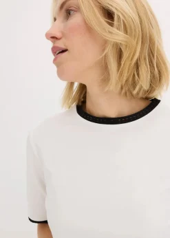 Shirt mit Spitzenborte