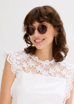 Shirt mit Spitzeneinsatz