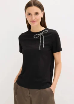 Shirt mit Strass-Applikation