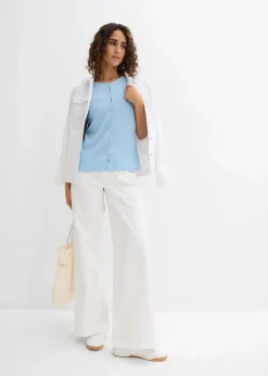 Shirt mit Struktur und Knopfleiste