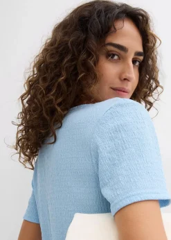 Shirt mit Struktur und Knopfleiste