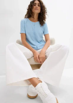 Shirt mit Struktur und Knopfleiste