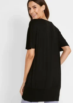 Shirt mit U-Boot Ausschnitt, Halbarm