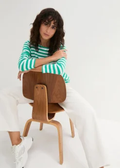 Shirt mit U-Boot-Ausschnitt