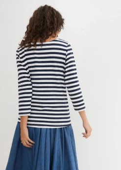 Shirt mit U-Boot-Ausschnitt