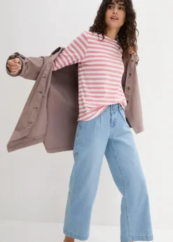 Shirt mit U-Boot-Ausschnitt