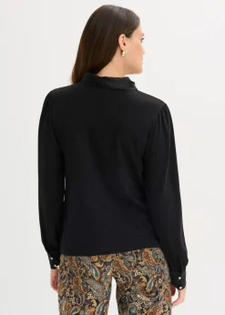 Shirt mit Viskose und Satinschluppe