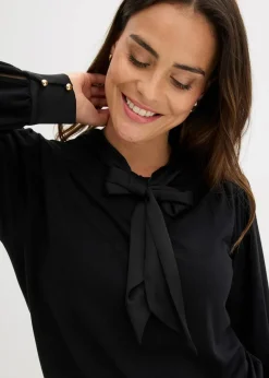 Shirt mit Viskose und Satinschluppe