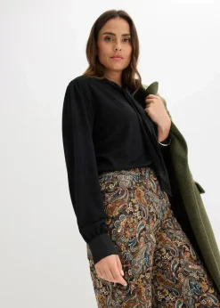 Shirt mit Viskose und Satinschluppe