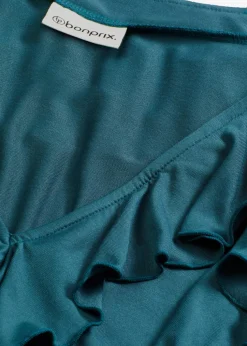 Shirt mit Volants aus softem Modal-Mix