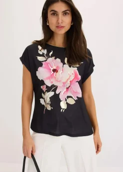 Shirt mit Webeinsatz